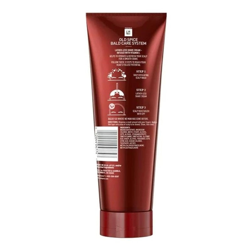Old Spice Men's Bald Care System Step 2 Lather Shave Cream 10.9 fl oz (3 Pack)