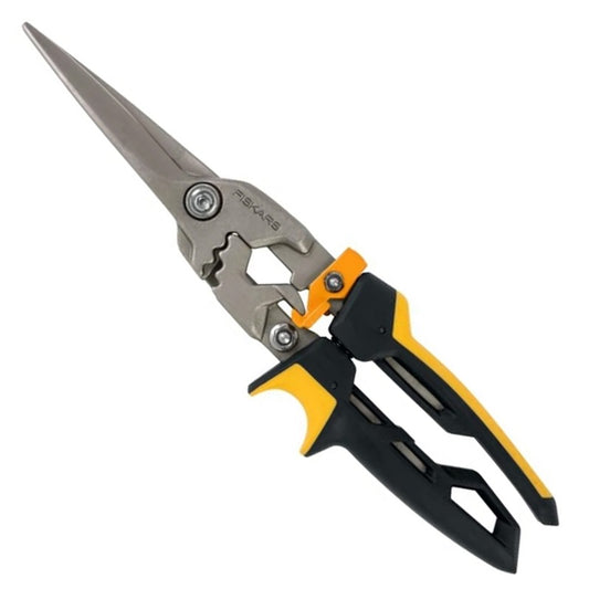 Fiskars Pro PowerGear Aviation Snips-Long Straight Cut