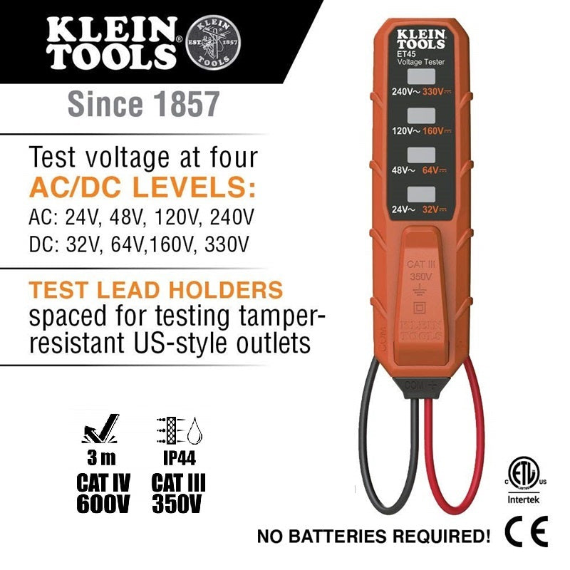 Klein Tools NCVT3PKIT Electrical Test Kit with Flashlight