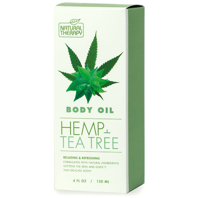 Natural Therapy Hemp & Tea Body Oil Tree Relaxing & Refreshing - 4 oz