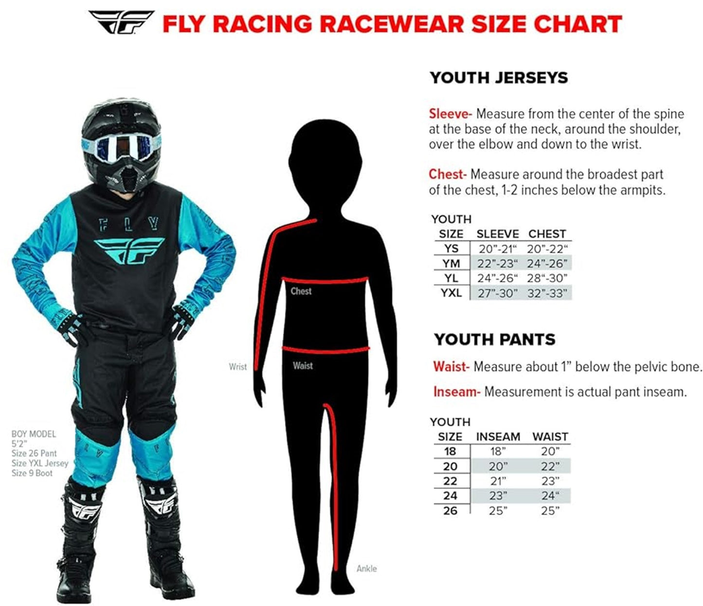 Fly Racing Youth F-16 Pants (Black/Grey, Size Youth 20)