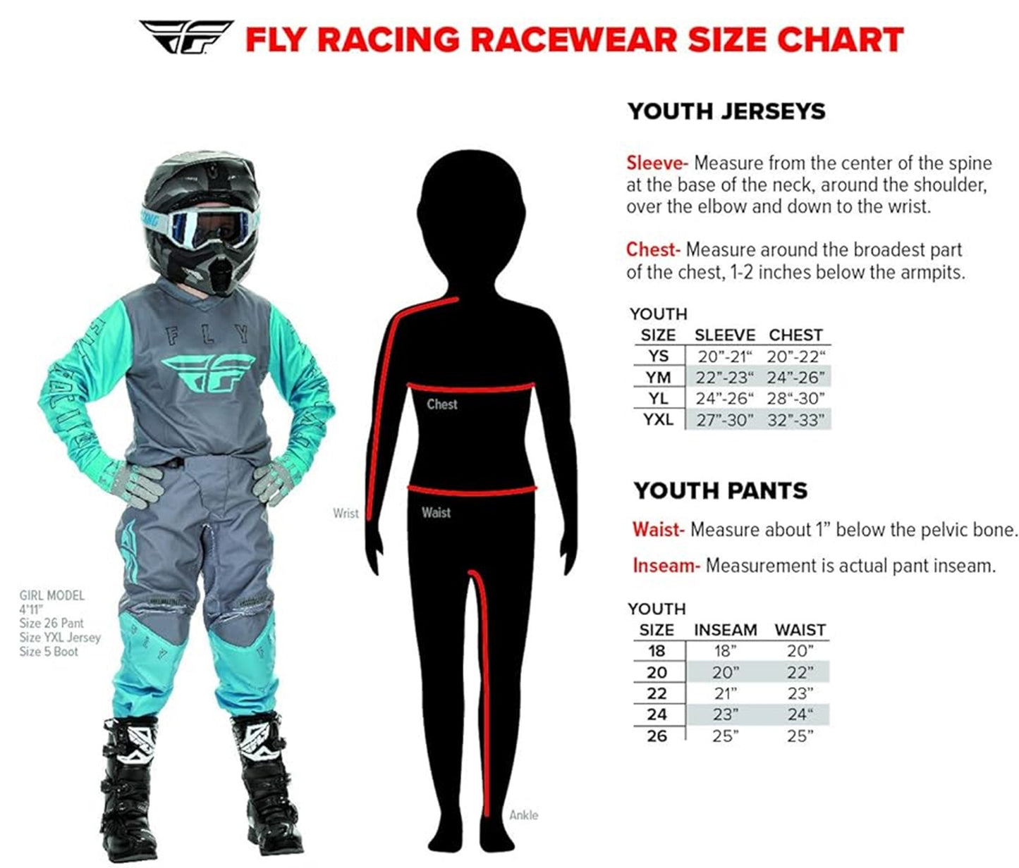 Fly Racing Youth F-16 Pants (Black/Grey, Size Youth 20)