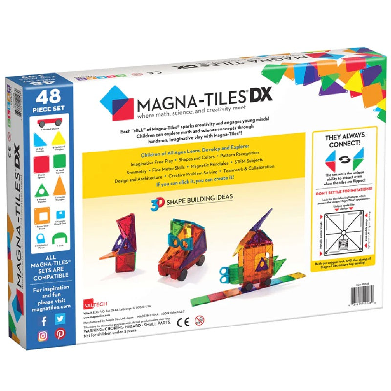 MAGNA-TILES DX 48-Piece Magnetic Construction Set